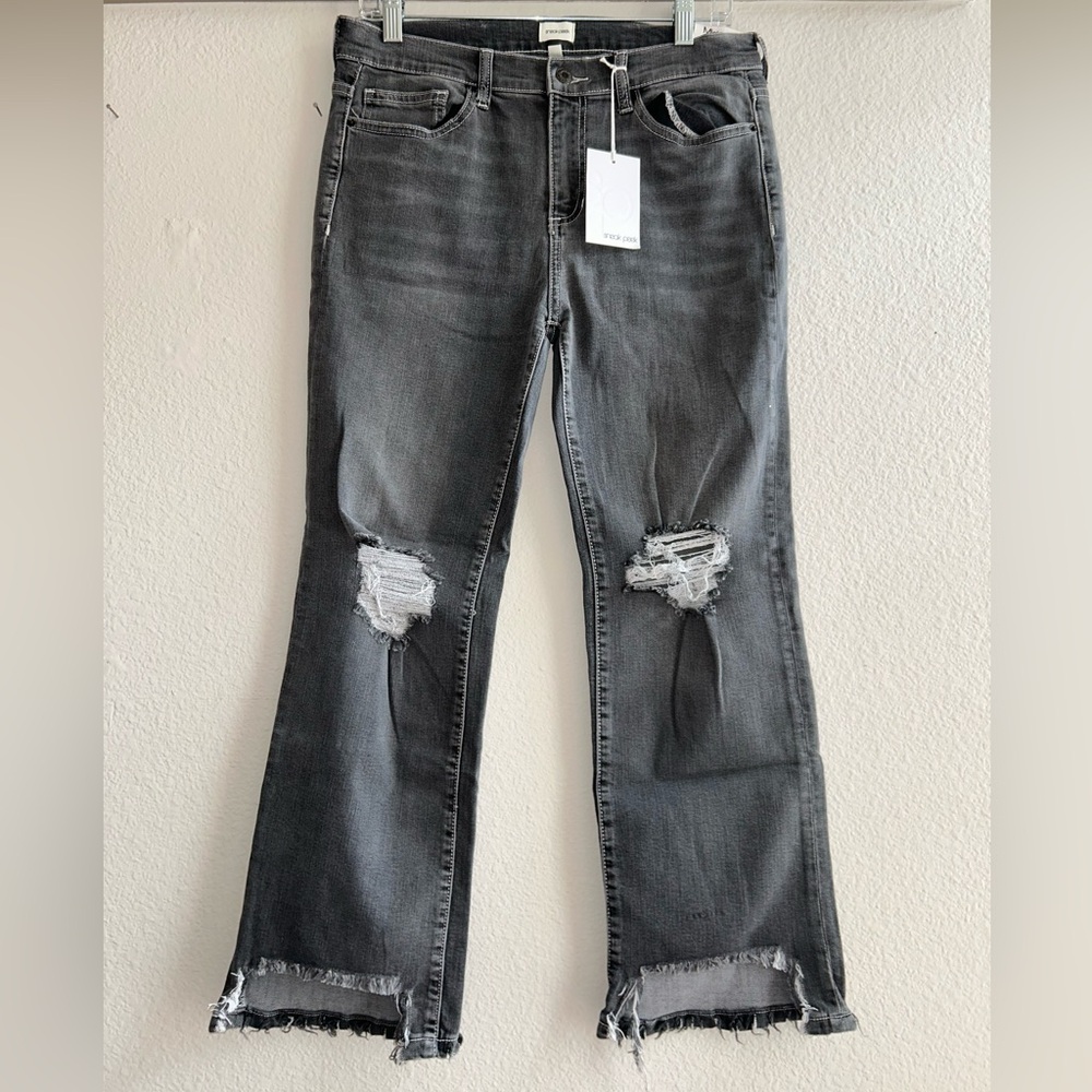 Sneak Peek Distressed Gray Women Jeans